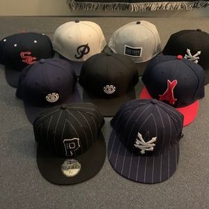 LOT OF 9 STREETWEAR HATS - Stussy - Zoo York - Primitive - Element - The Alumni